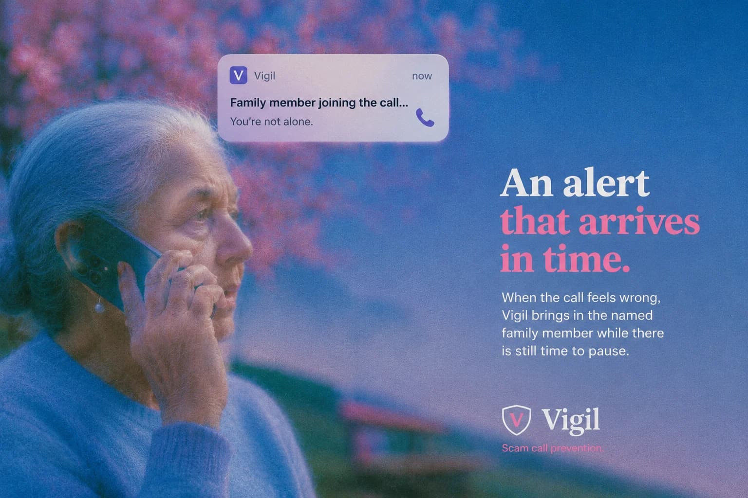 An alert arriving before money moves